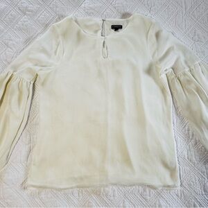 Express Cream Ballon Sleeve Fairycore Elegant Blouse - Medium